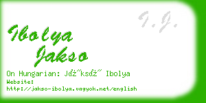ibolya jakso business card
